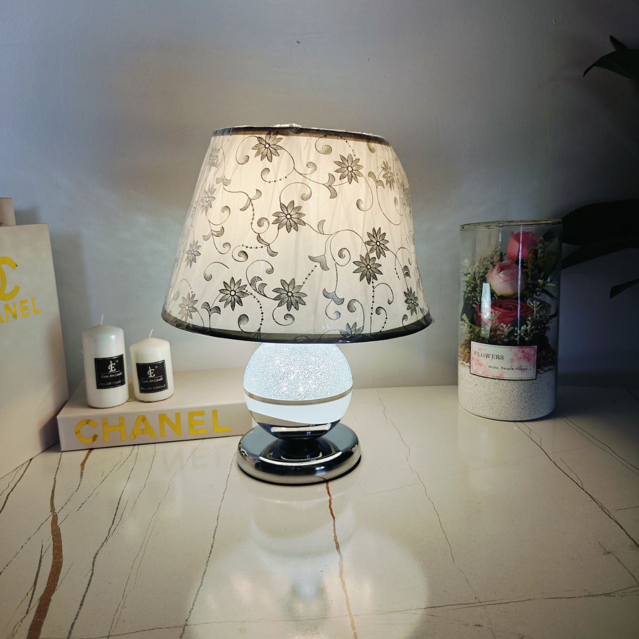 Veilleuse argenté et doré 1 pcs