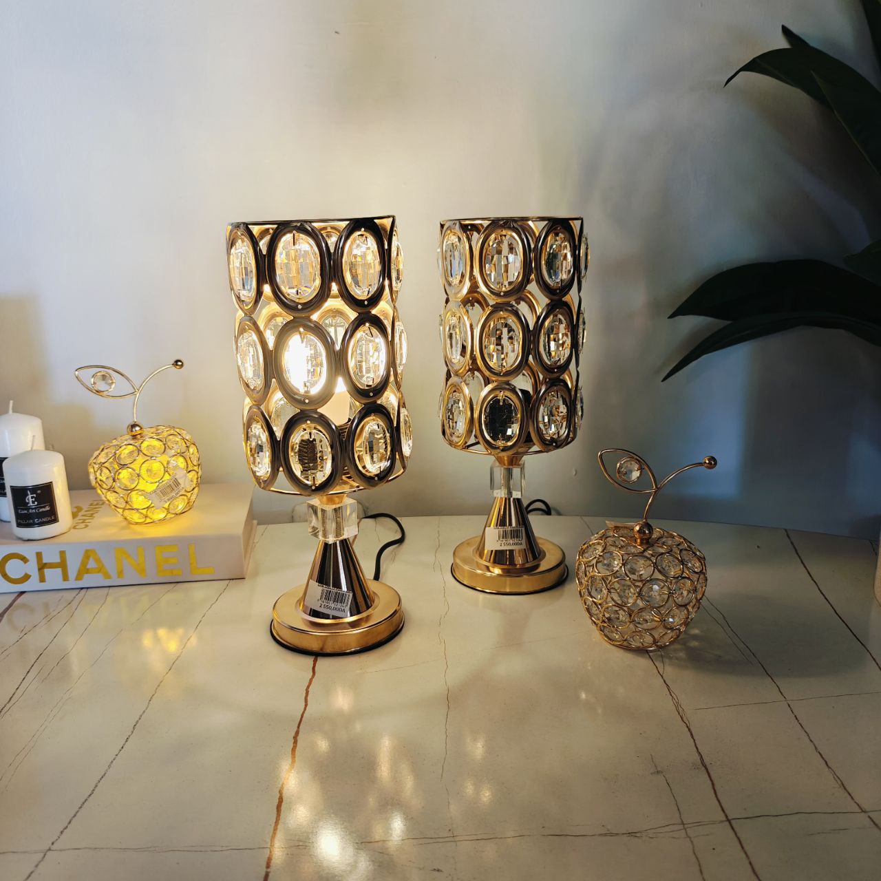 Veilleuse cristal doré 1 pcs