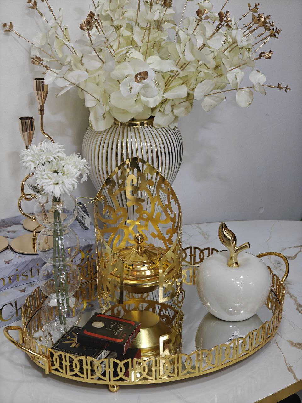 Plateau miroir ovale