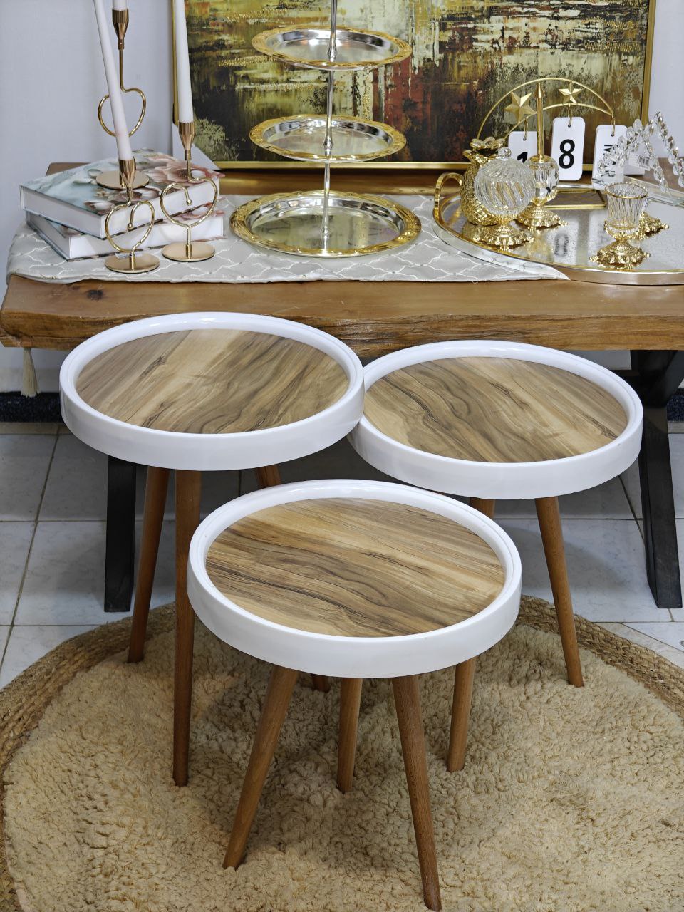 Table gigogne 3 pièces rond