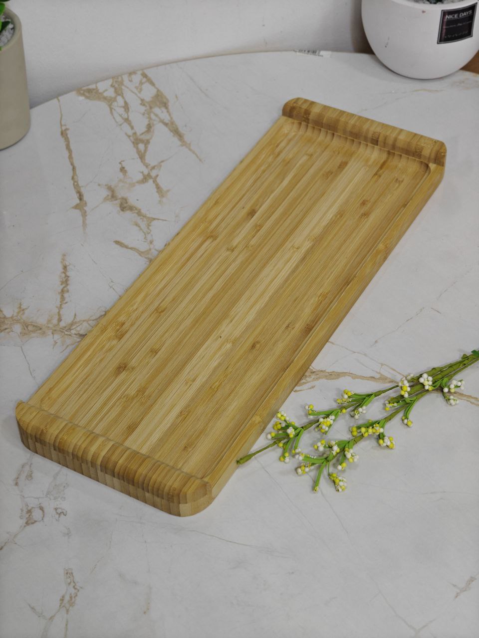 Plateau rectangulaire en bambou nv032