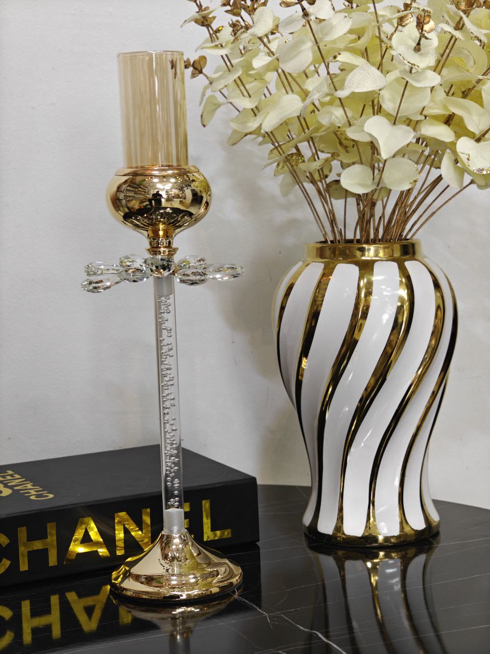 Porte bougie cristal grand modèle ( 1 pcs )