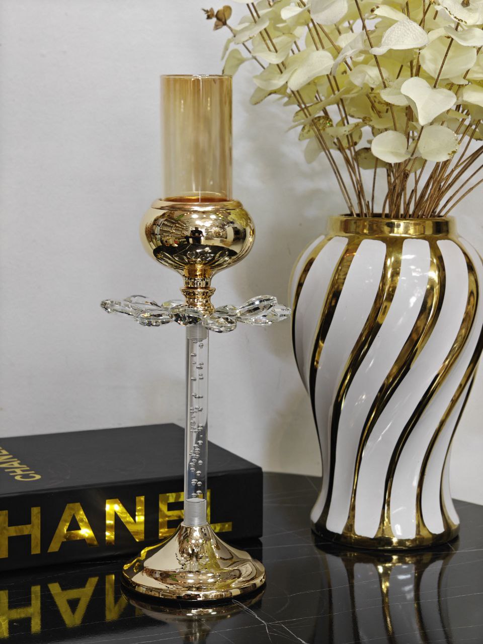 Porte bougie cristal grand modèle ( 1 pcs )