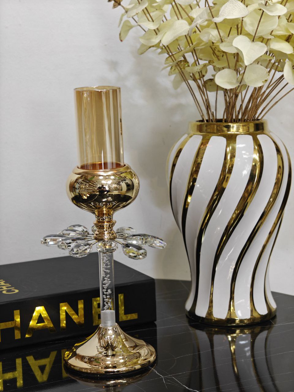 Porte bougie cristal grand modèle ( 1 pcs )