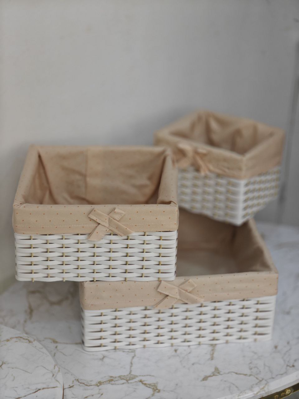 Panier rangement 3 pcs bois