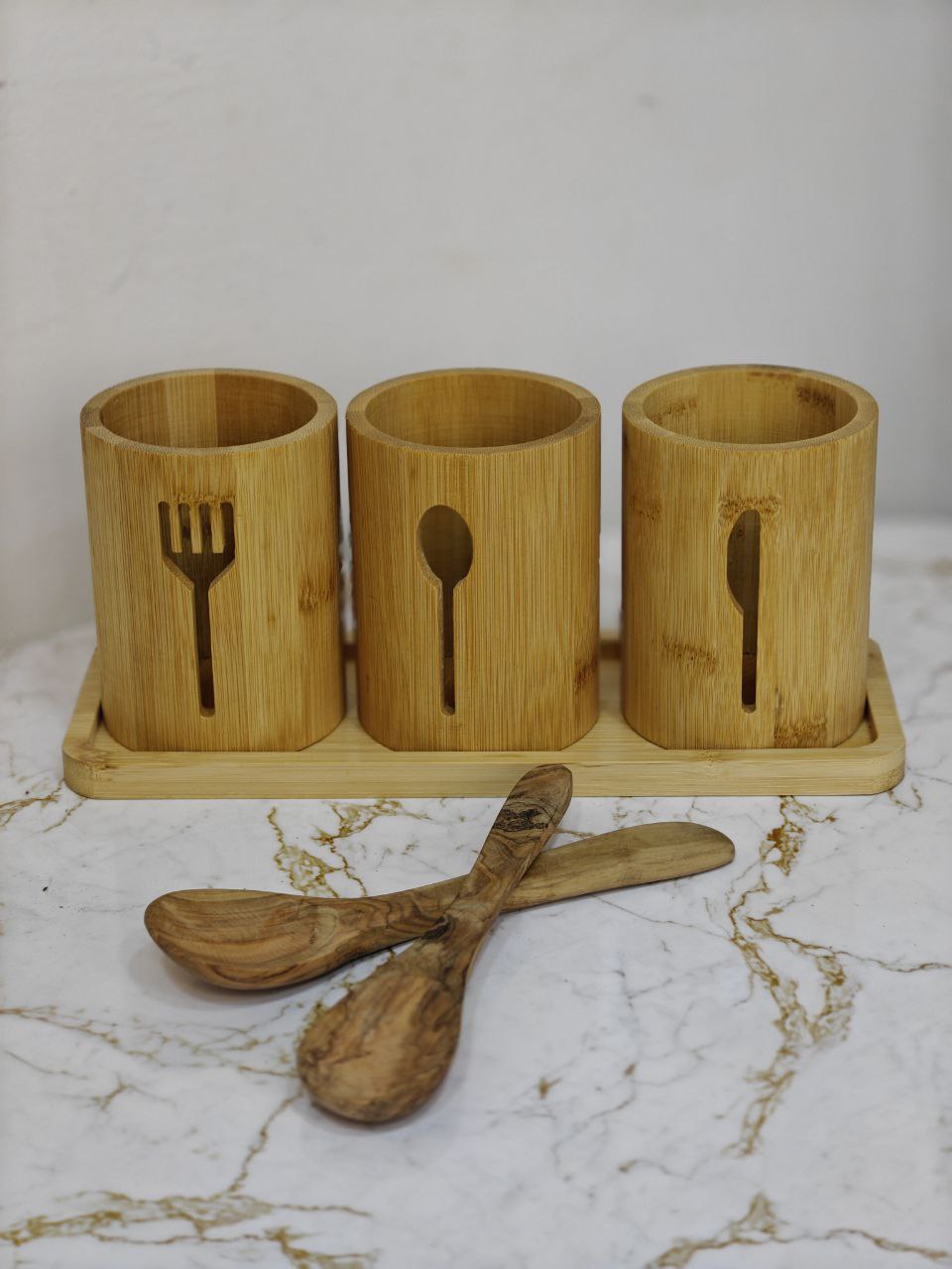 Porte louche 3 pcs avec support
