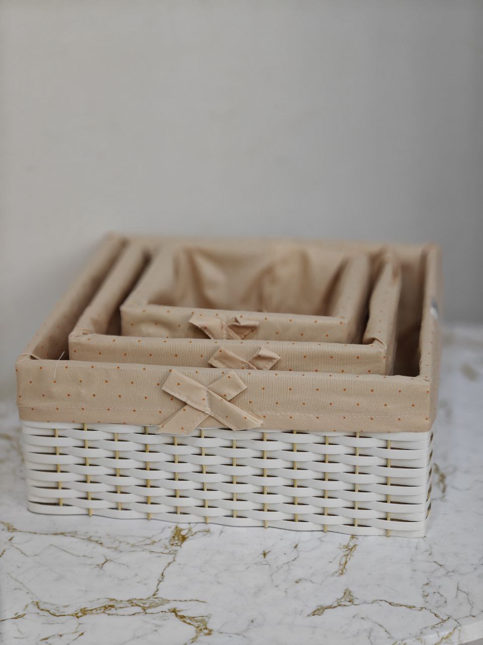 Panier rangement 3 pcs bois