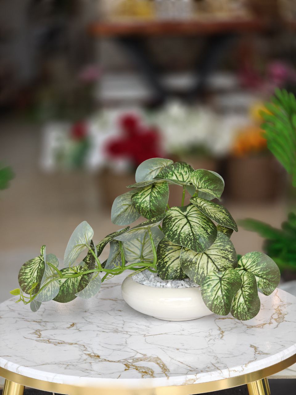 Plante artificielle pot en verre