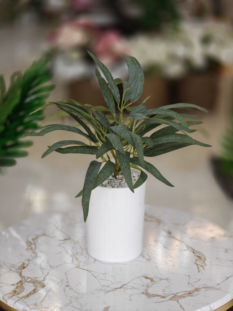 Plante art pot blanc en verre