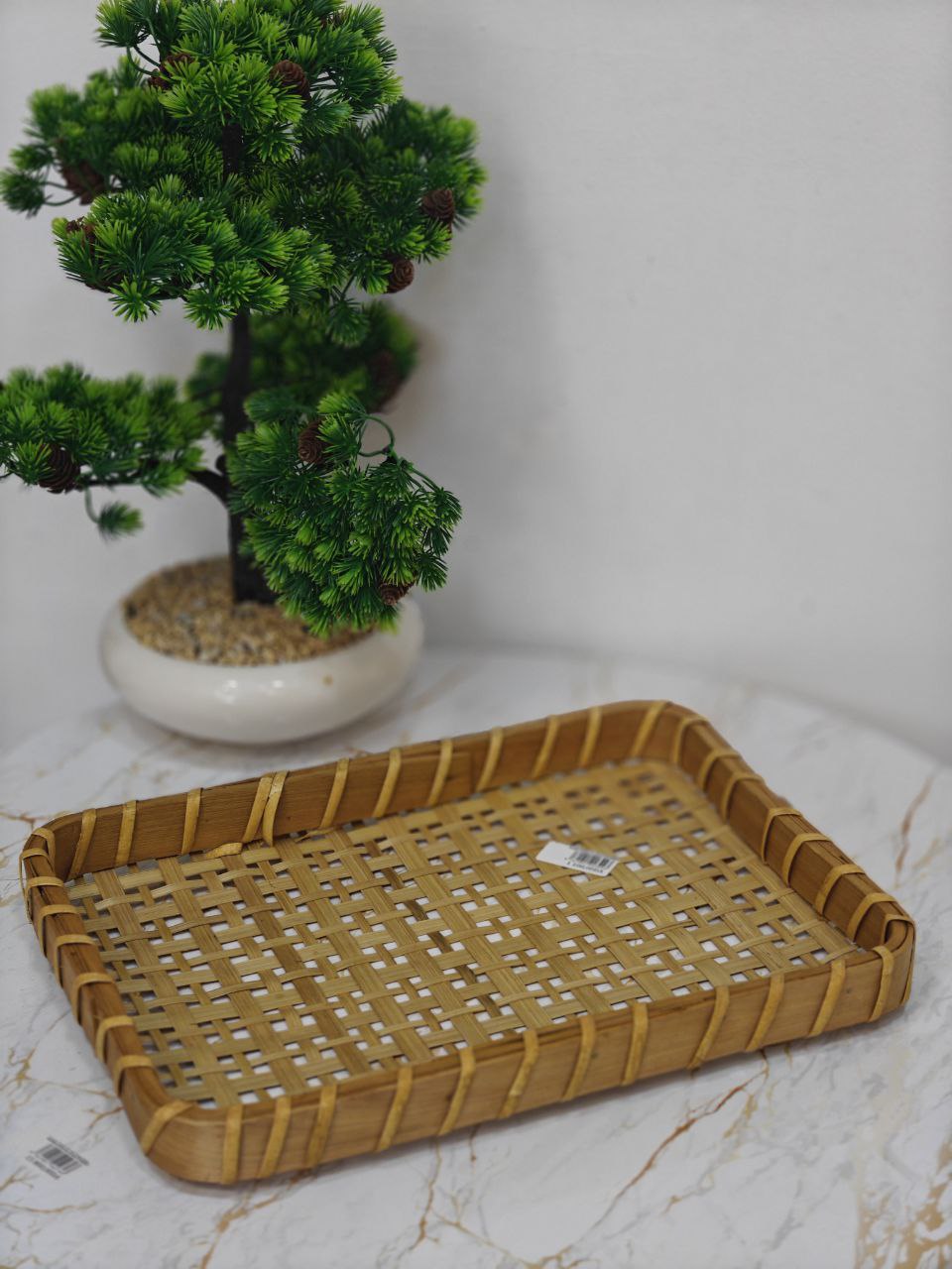 Plateau osier rectangulaire