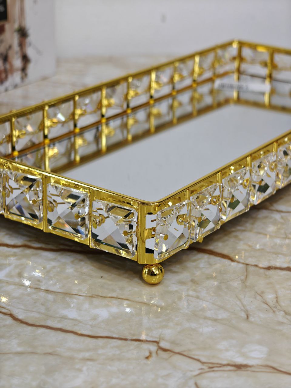 Plateau cristal rectangulaire