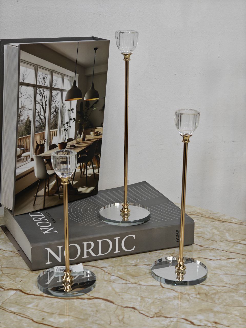 Porte bougie base en verre