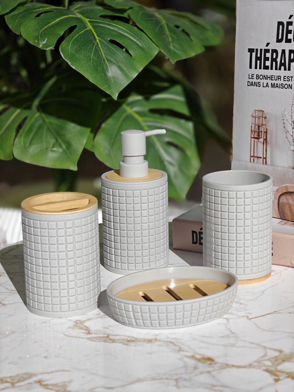 Set de bain gris incassable