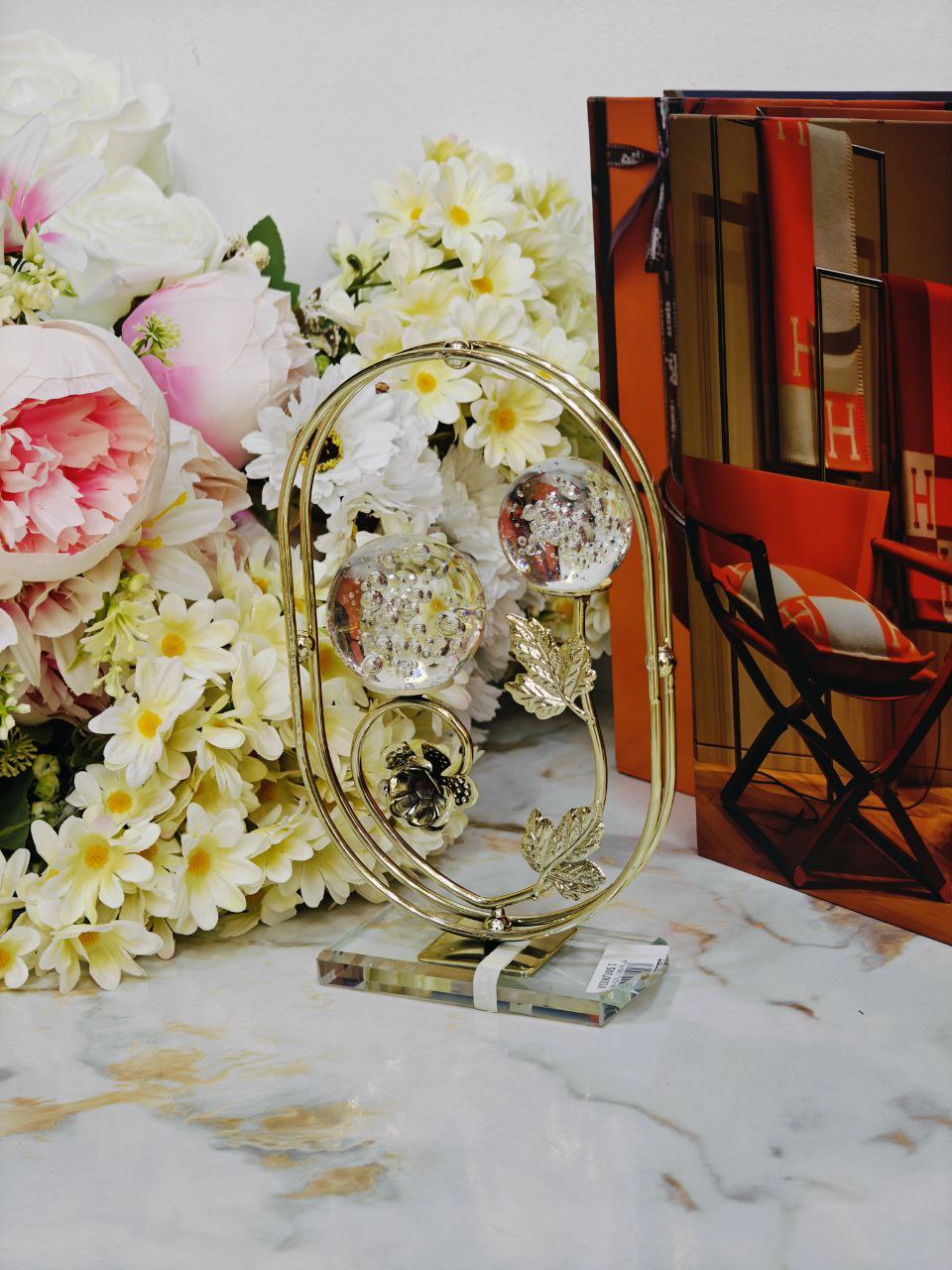 Décoration doré cristal