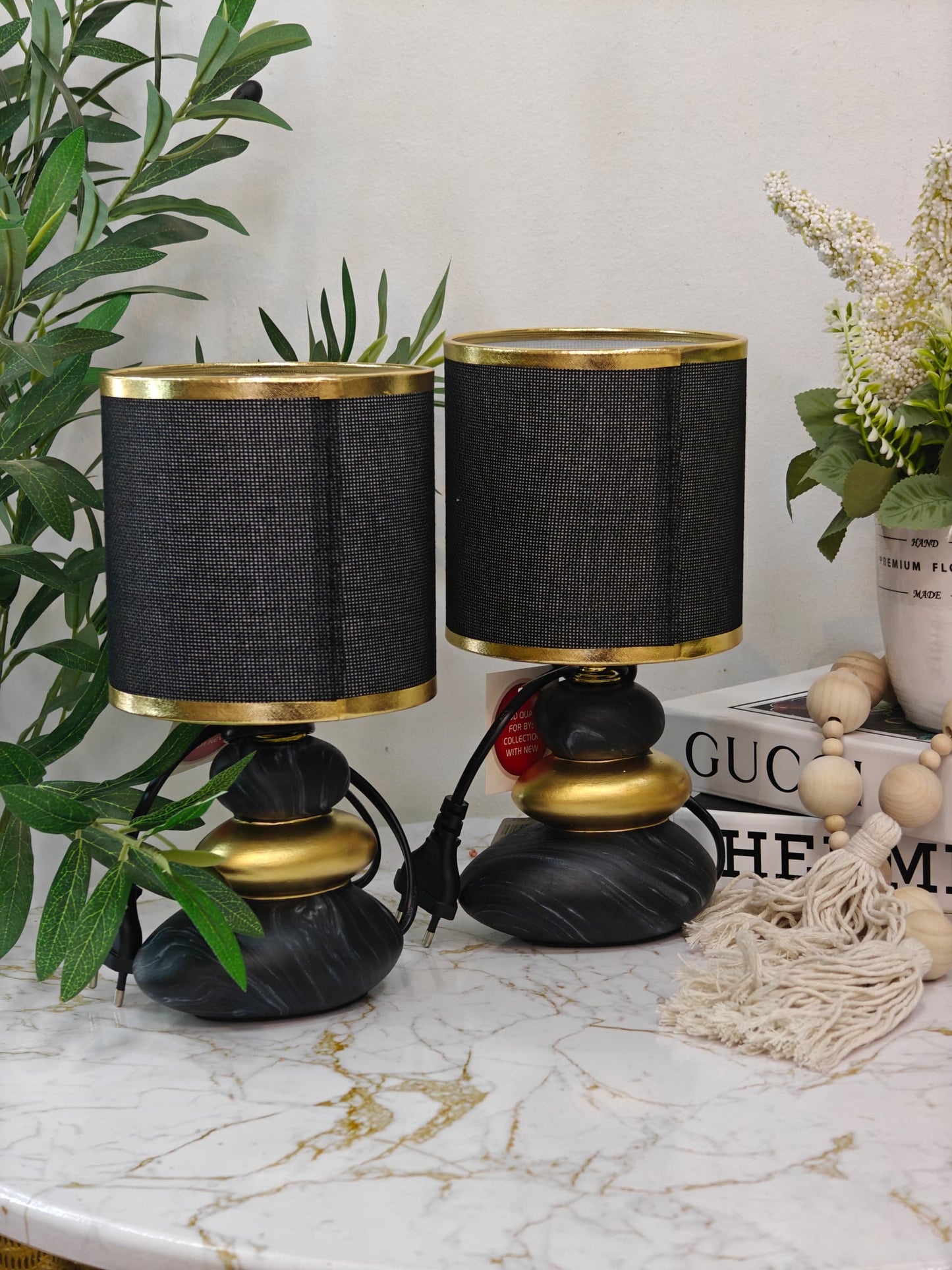 Veilleuse 2 pcs marbré