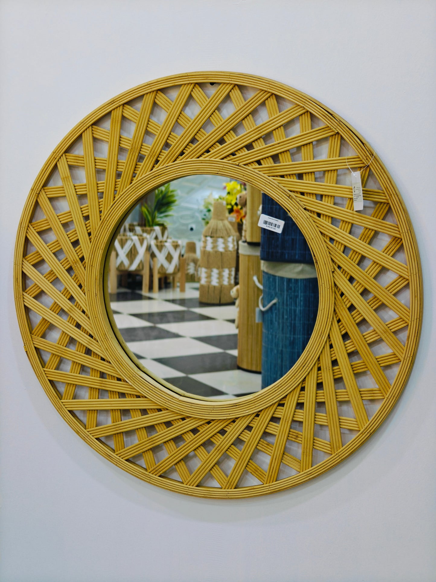 Miroir bambou 70 cm m1