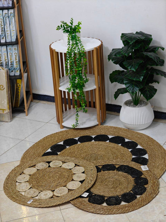 Tapis osier rond