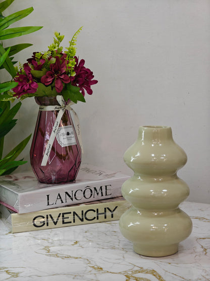 Vase céramique beige