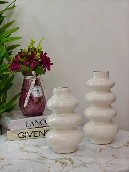 Vase céramique blanc