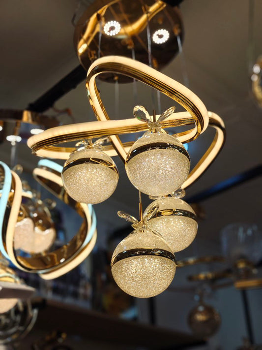 Lustre led 4 boule grand modèle