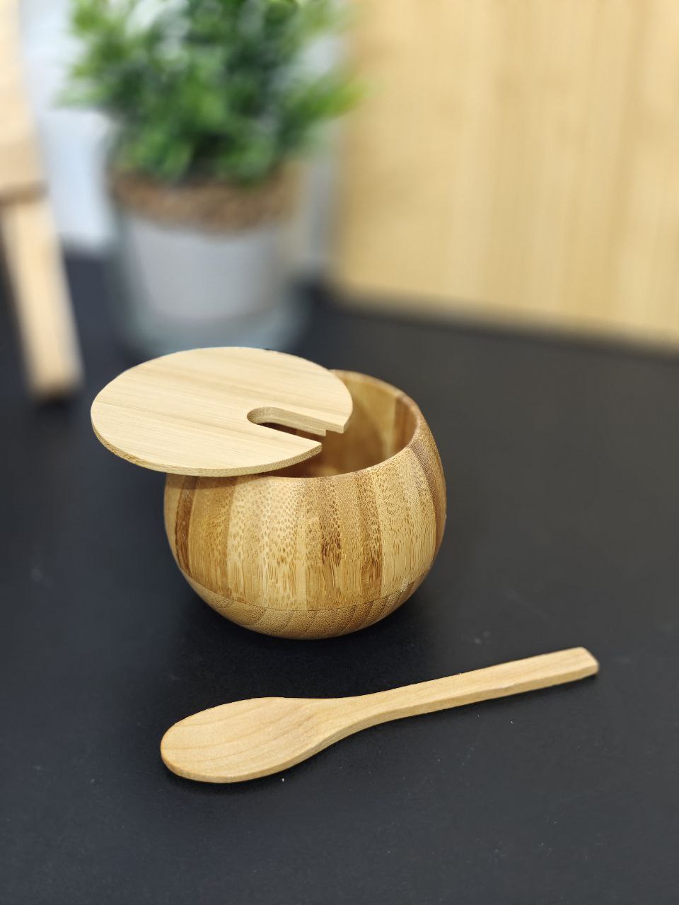 Sucrier bambou avec cuillère