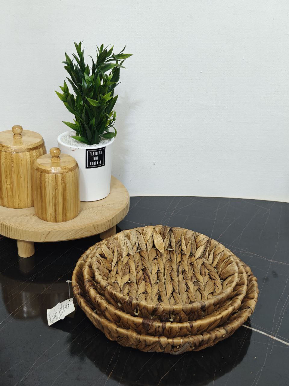 Plateau osier rond