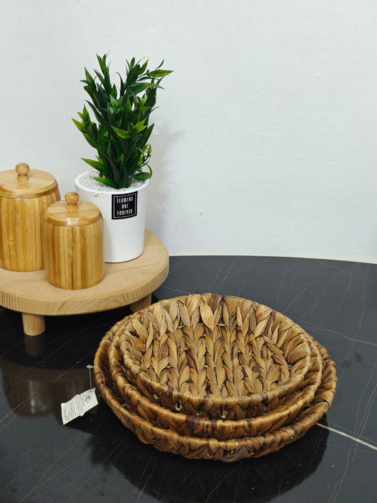 Plateau osier rond
