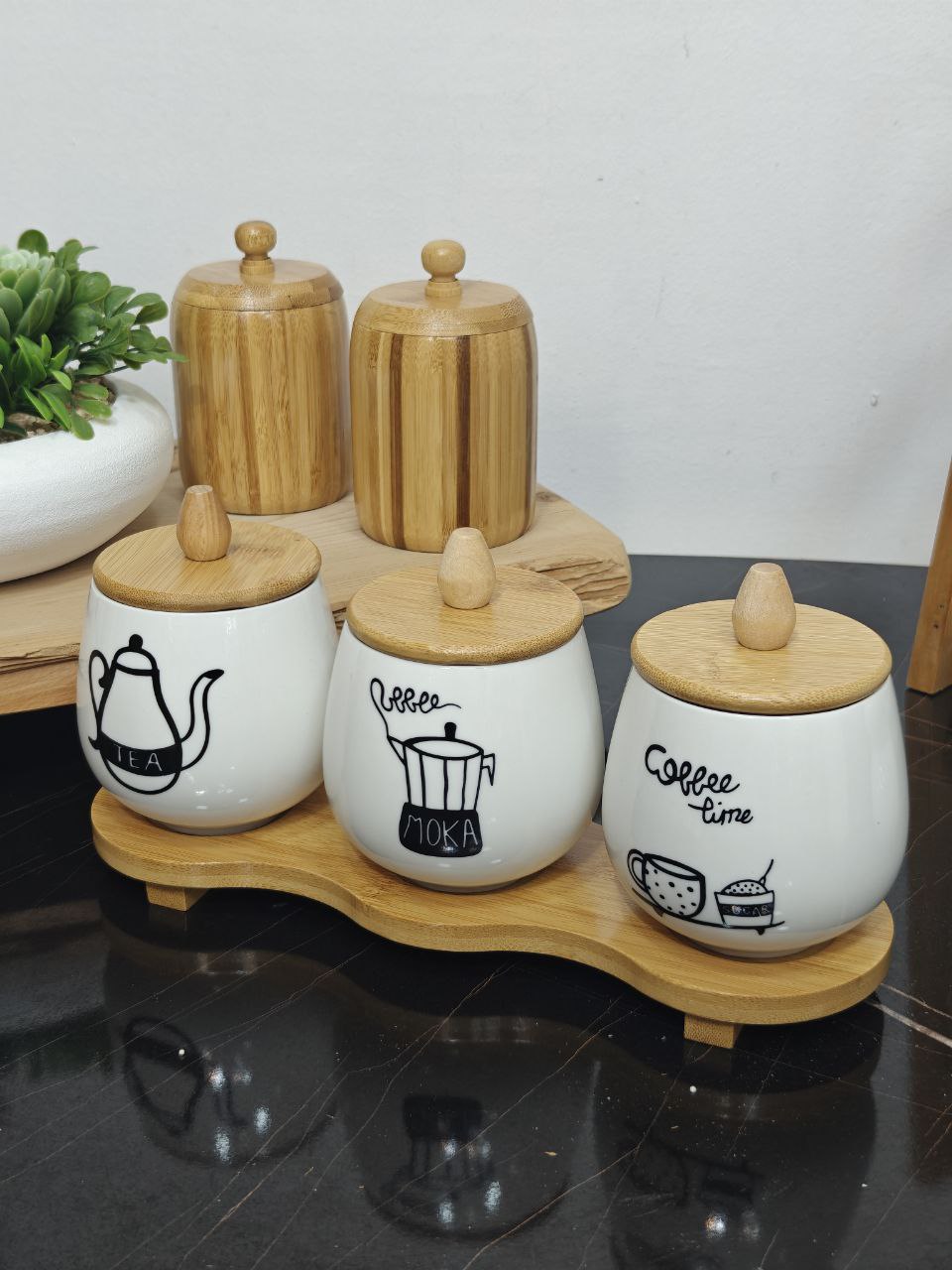 Porte épices 4 pcs en blanc