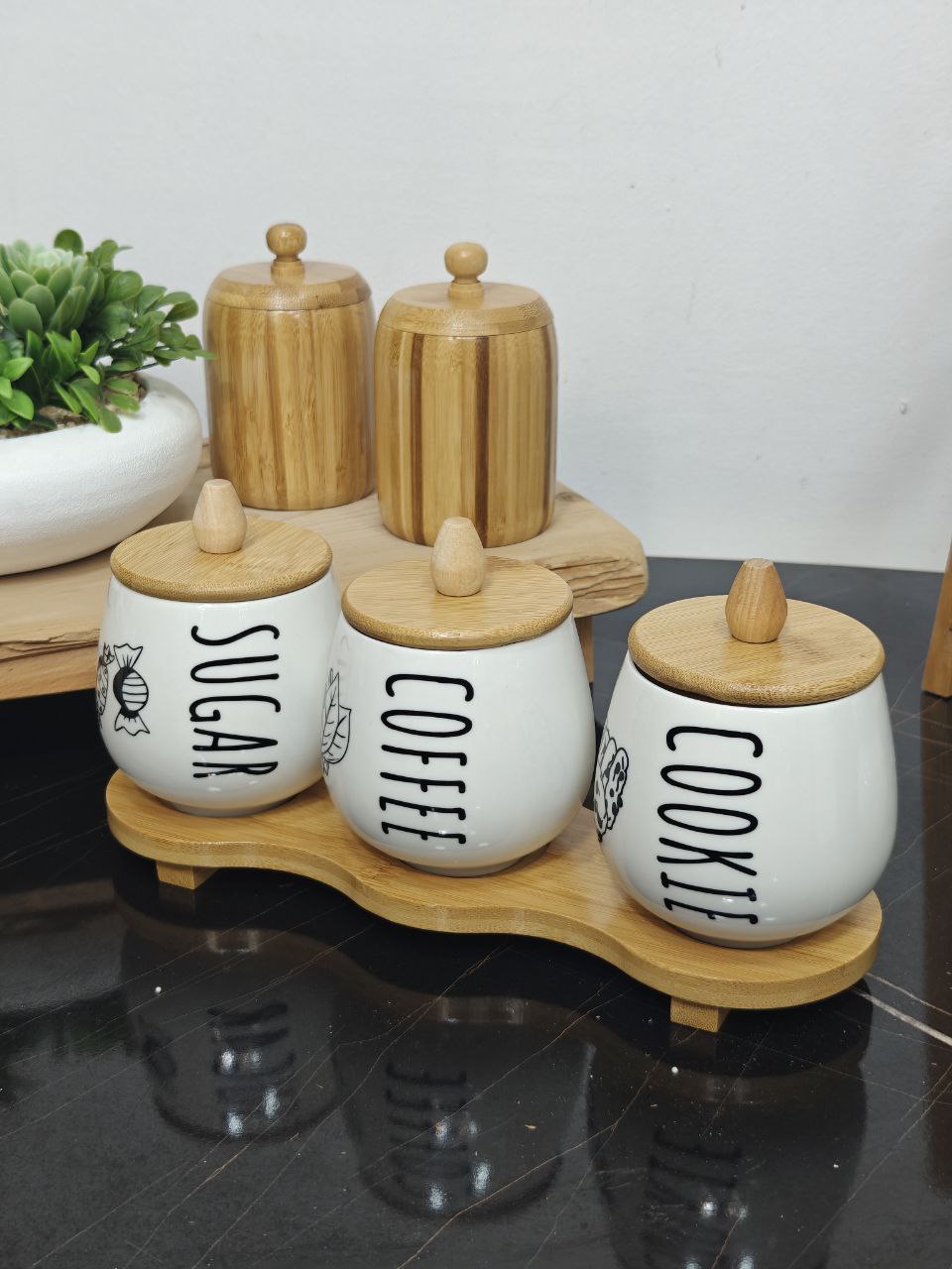 Porte épices 4 pcs en blanc