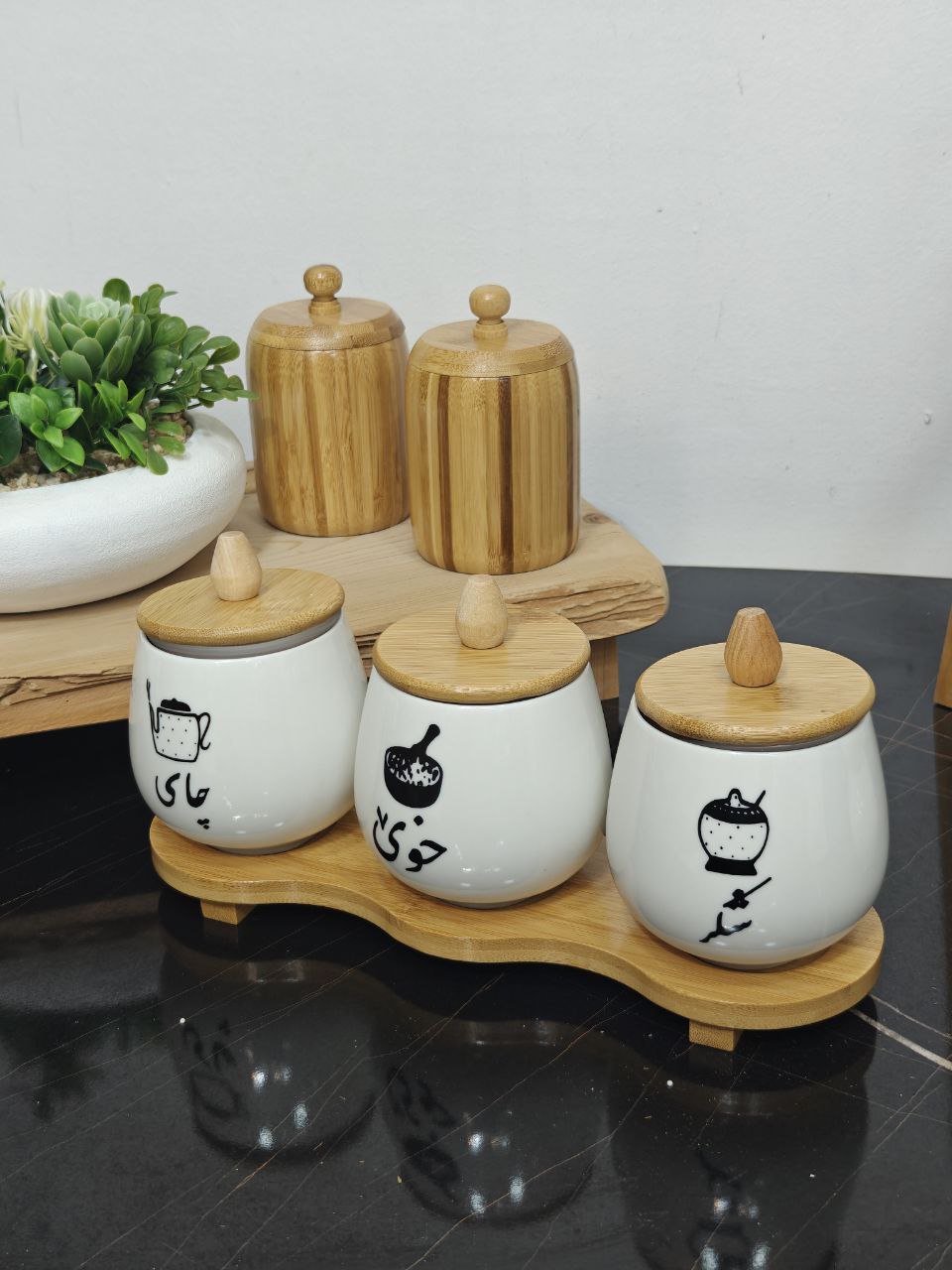 Porte épices 4 pcs en blanc