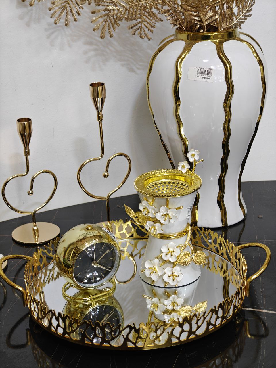 Plateau miroir rond