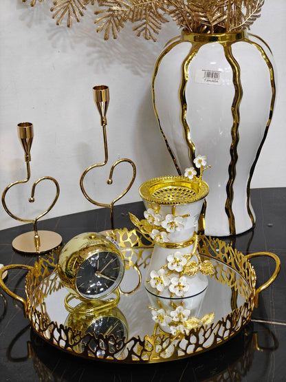 Plateau miroir rond
