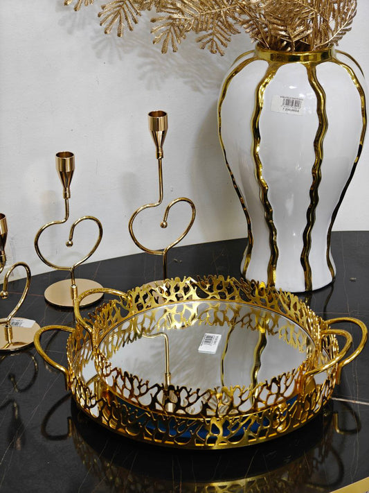 Plateau miroir rond
