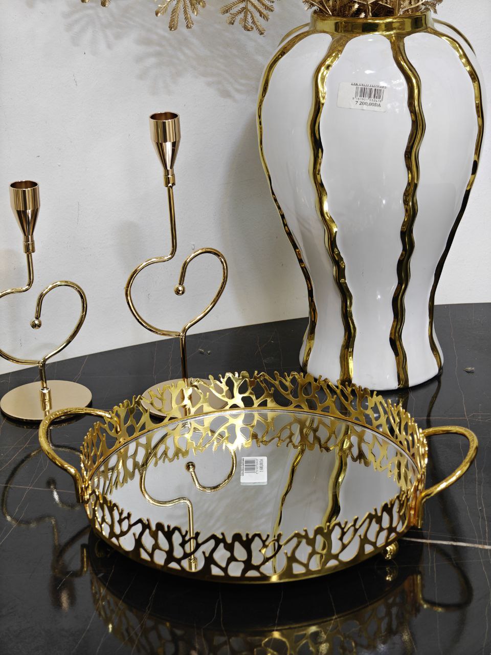 Plateau miroir rond