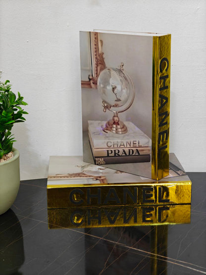Faux livre  chanel doré