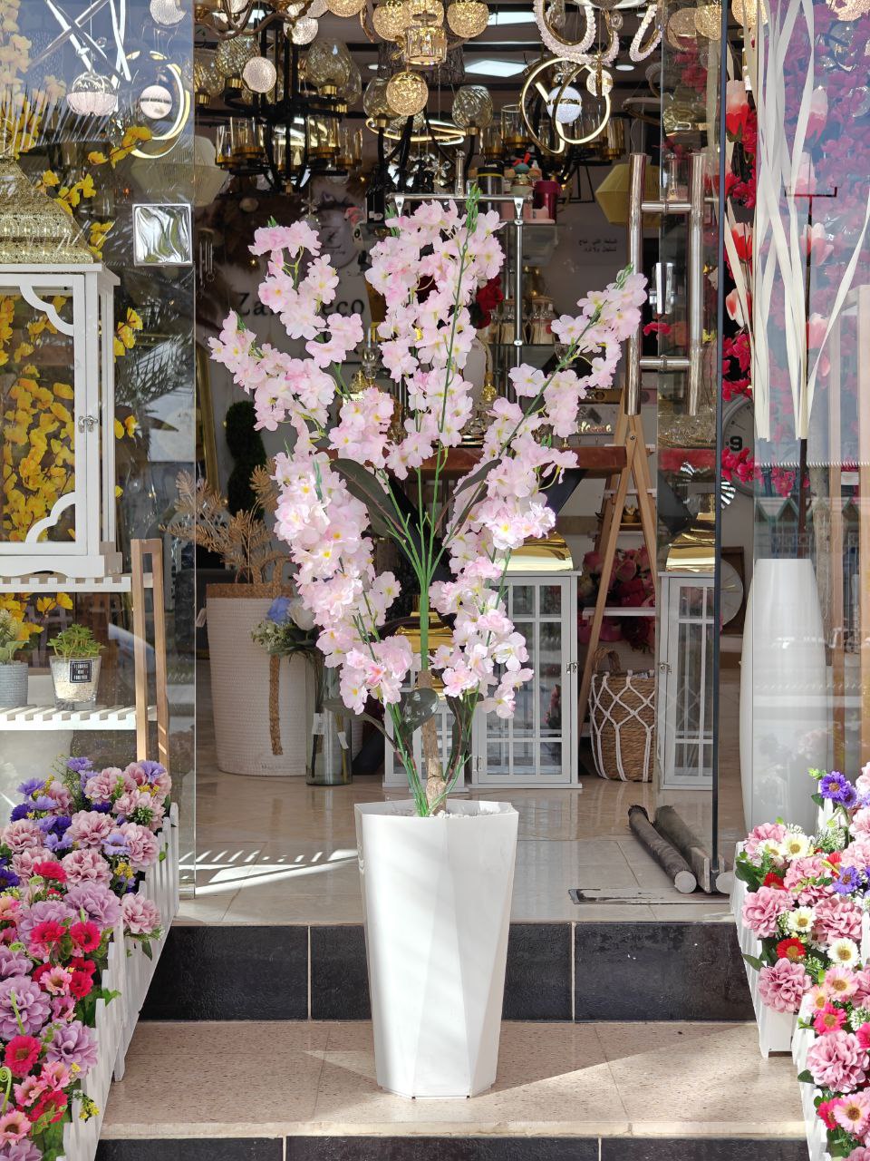 Plante artificielle rose