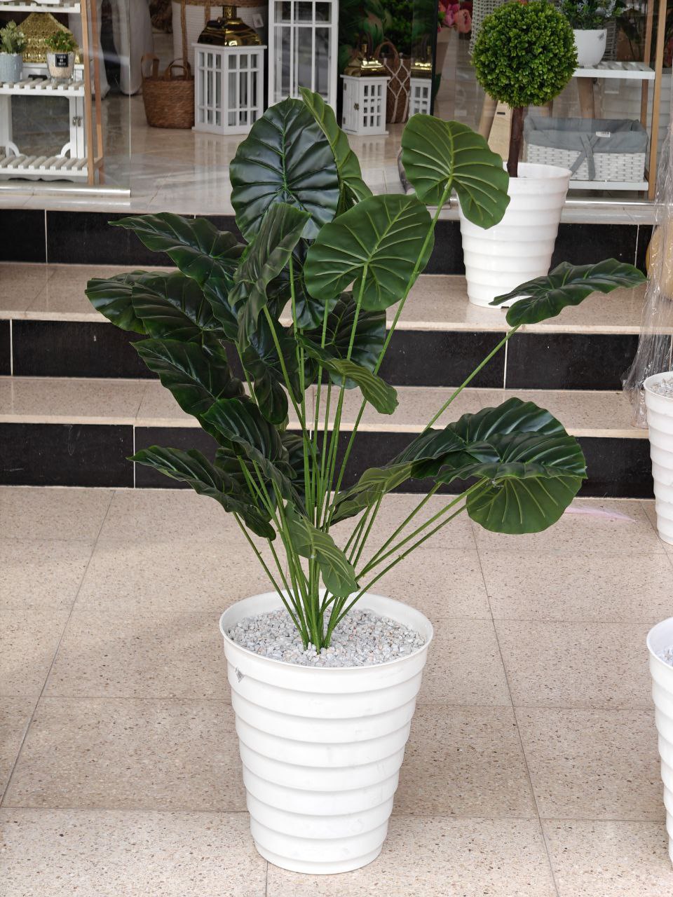 Plante artificielle pot blanc