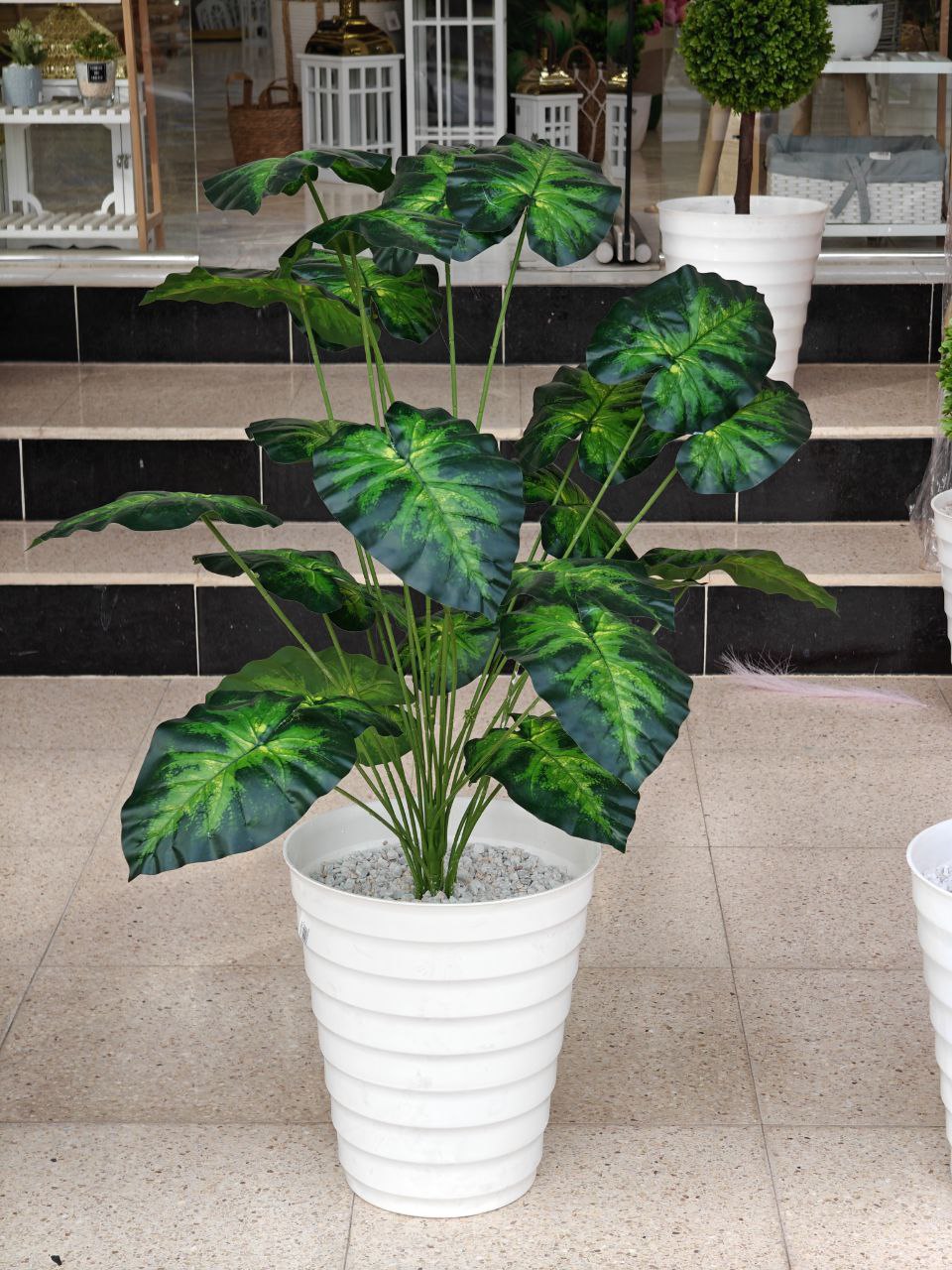 Plante artificielle pot blanc