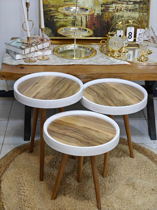 Table gigogne 3 pièces rond
