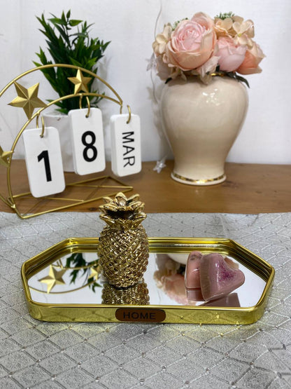 Ananas décoratif doré