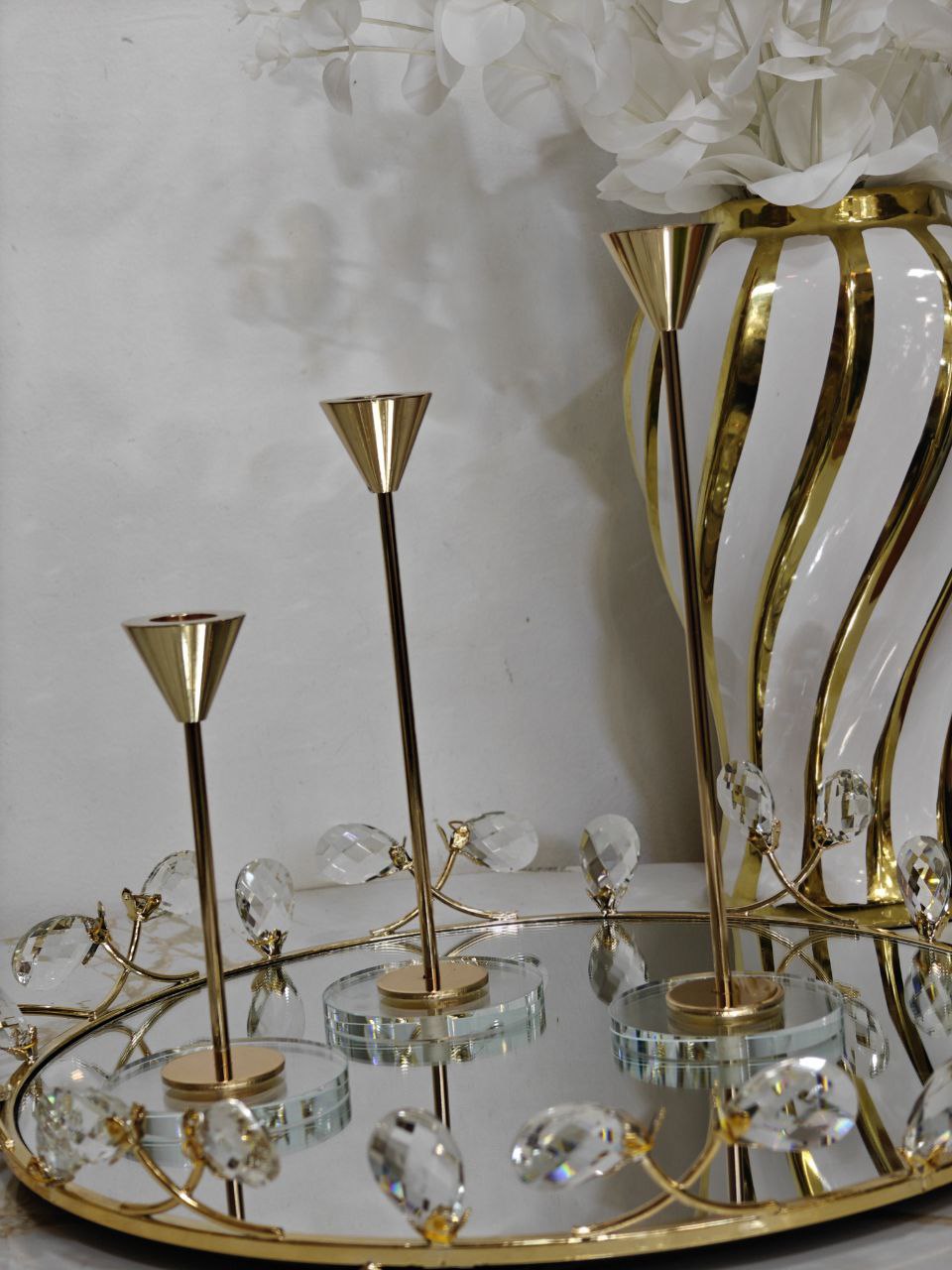 Porte bougie diamant base cristal