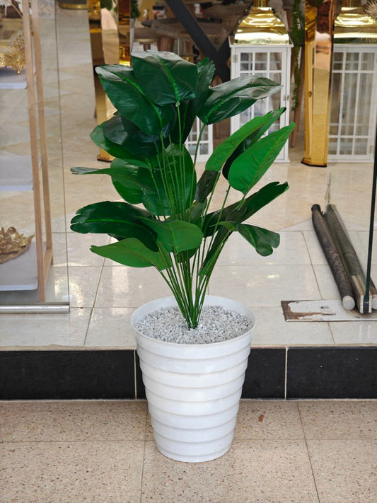 Plante artificielle pot blanc