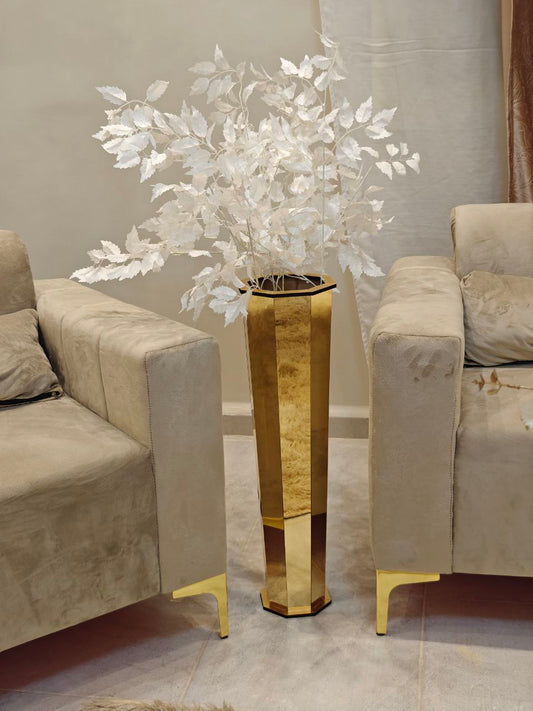 Vase doré 75 cm ( vase vide)