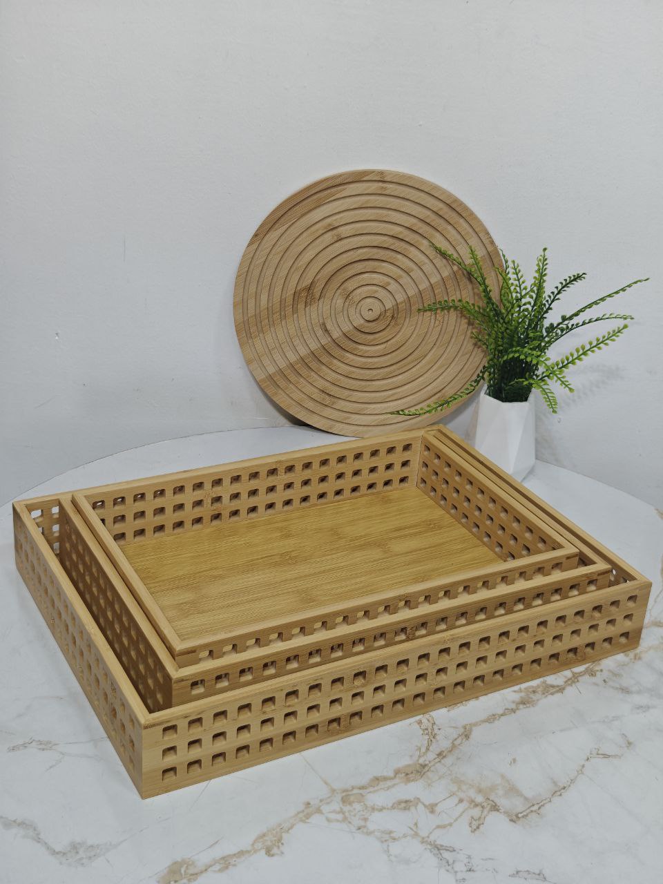 Plateau rec bambou grand série