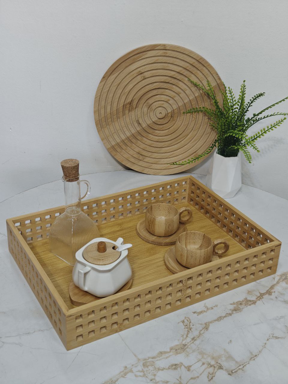 Plateau rec bambou grand série