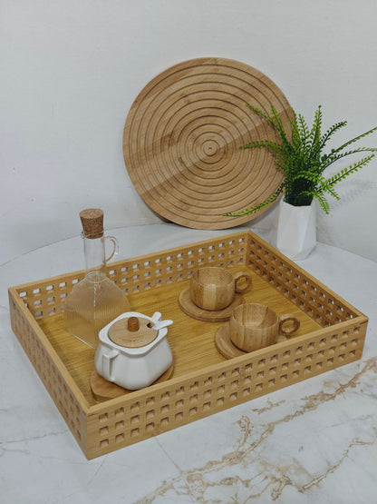 Plateau rec bambou grand série