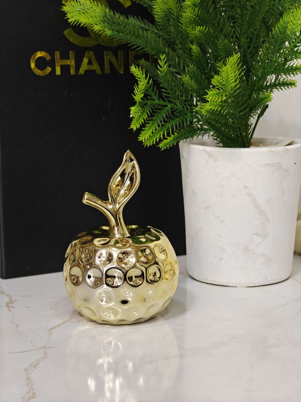 Pomme déco doré