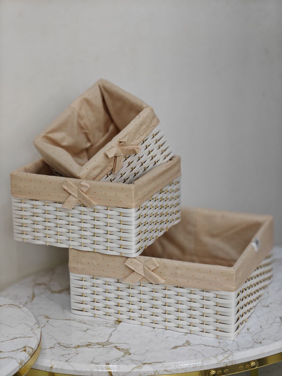 Panier rangement 3 pcs bois