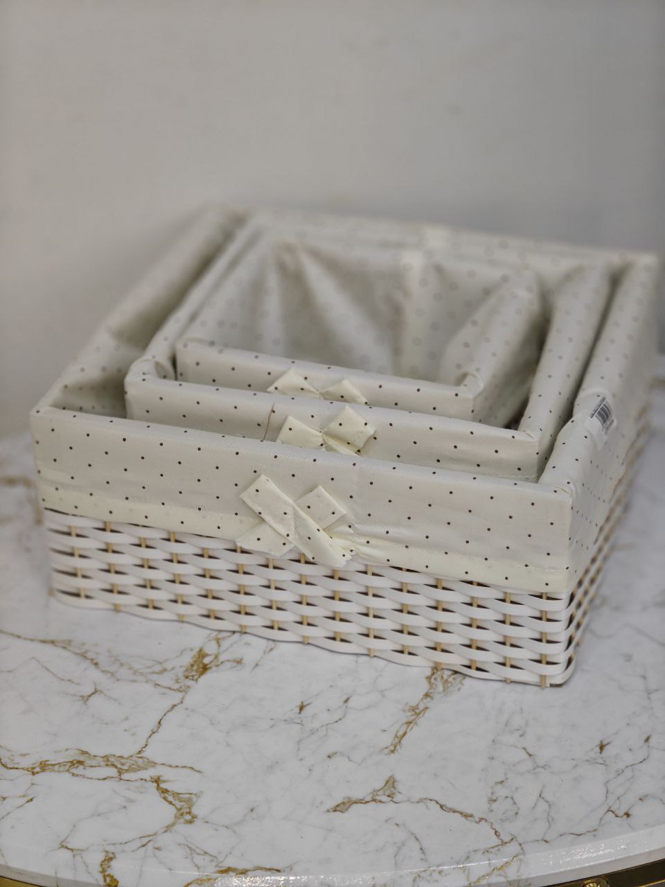 Panier rangement 3 pcs bois