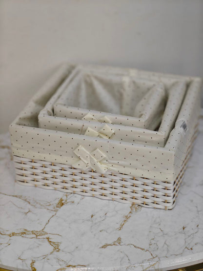 Panier rangement 3 pcs bois